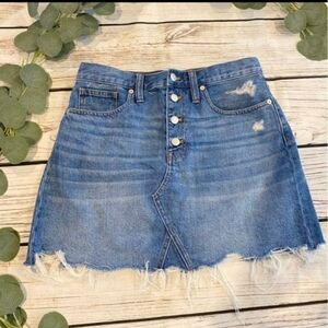 Madewell Rigid Denim A-line Jean Skirt